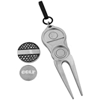 VGEBY1 Golf Divot Tool- Green Repair Tenedor Magnético de la Bola Marcador de Reparación Pitch Groove Cleaner Pitch Fork…